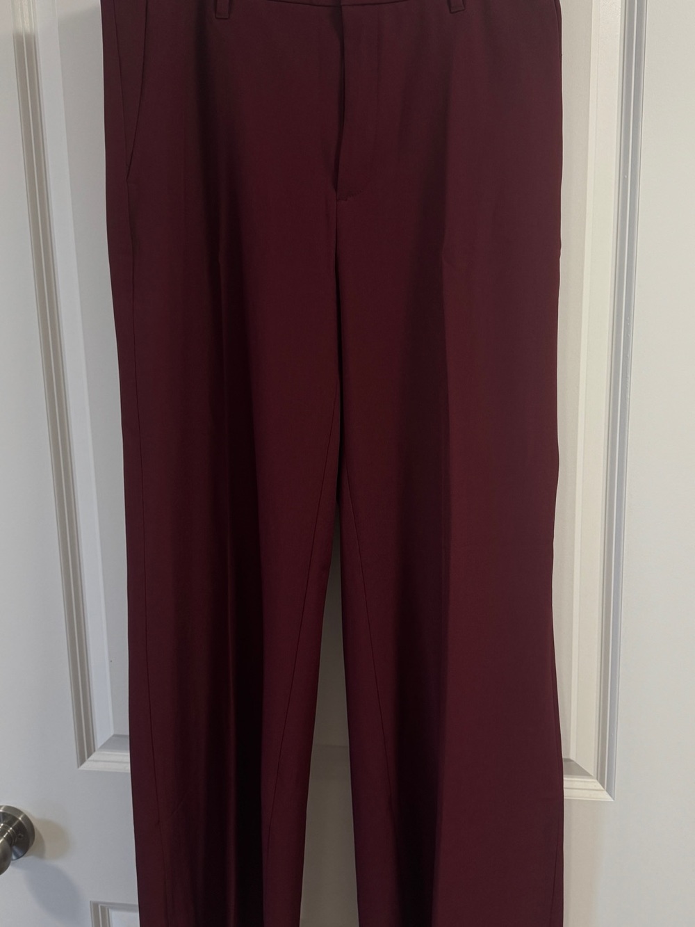 Banana Republic Factory Wide-Leg Suit Pants in Burgundy - Picture 2 of 2